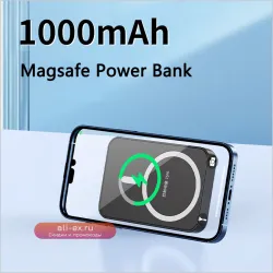Power Bank 10000mAh 15W Магнитная Беспроводная Зарядка Type-C для iPhone/Samsung, Портативный Magsafe Аккумулятор