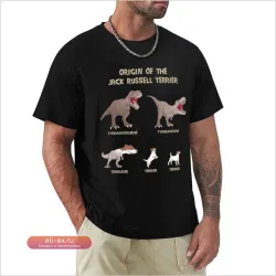 Футболка с принтом "LIDUS Origin Of The Jack Russell Terrier Evolution History Meme"