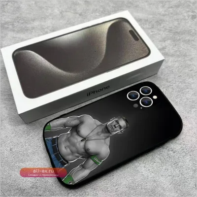 Чехол для iPhone 17, 16, 15, 14, 13, 12 Pro Max Plus E SE4 Air Mini J-John Cena Черный Мягкий