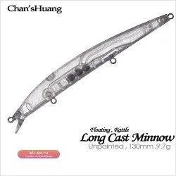 Приманка для рыбалки Chan'sHuang Floating Minnow 13 см, 9.7 г, с погремушкой, DIY