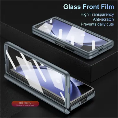 Чехол-книжка Luxury Fold Stand для Samsung Galaxy Z Fold 6/5/4 с поддержкой стилуса и матовым покрытием