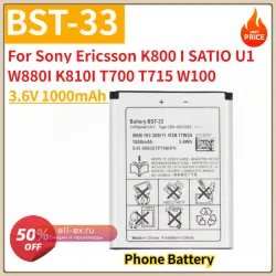Аккумулятор BST-33 для Sony Ericsson K800i, Satio U1, W880i, K810i, T700, T715, W100i