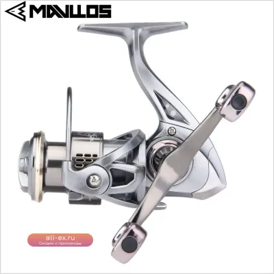 Катушка для спиннинга Mavllos Crane Light с двойной рукояткой, передаточное число 5.2:1, усилие тормоза 8кг, мелкая шпуля для карповой ловли