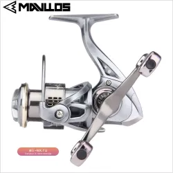 Катушка для спиннинга Mavllos Crane Light с двойной рукояткой, передаточное число 5.2:1, усилие тормоза 8кг, мелкая шпуля для карповой ловли