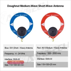 Антенна AM/SW Mini Loop UV-98plus UV-88plus, 4-24МГц, 500кГц-2МГц
