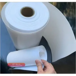 Плёнка PTFE белая, высокопрочная, термостойкая, толщина 0.1-0.5 мм, размер 300x500 мм