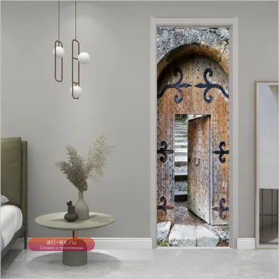 Декоративные водостойкие наклейки на стекло двери спальни "Амоксициллин" (имитация)