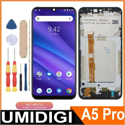 Дисплей в сборе с сенсорным экраном и рамкой для UMIDIGI A5 Pro 6.3" FHD+