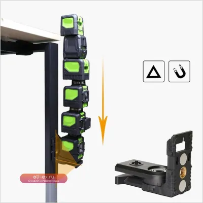 Адаптер-уголок SSR Infrared Level с магнитной поворотной базой для настенного и потолочного крепления (альтернатива стандартной резьбе 1/4" и 5/8")