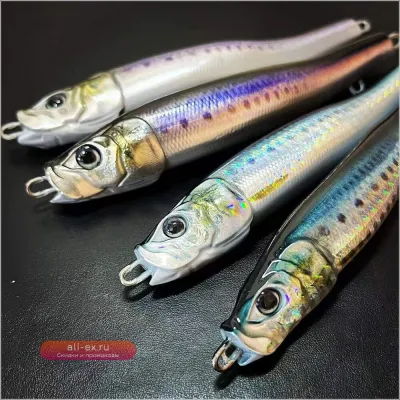 Имитация тунца LUYA 100g для морской рыбалки с дальним забросом, люрексом и двойными крючками