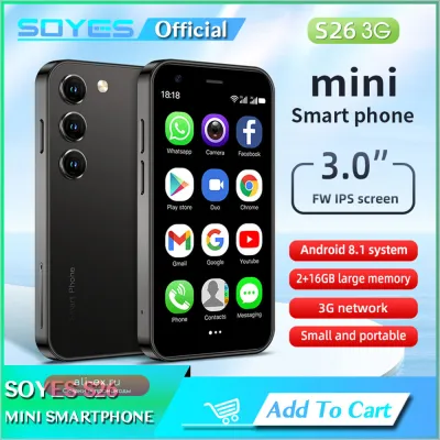 SOYES S26 Компактный смартфон 3.0" Android 8.1, 2GB/16GB, 3G, Dual SIM