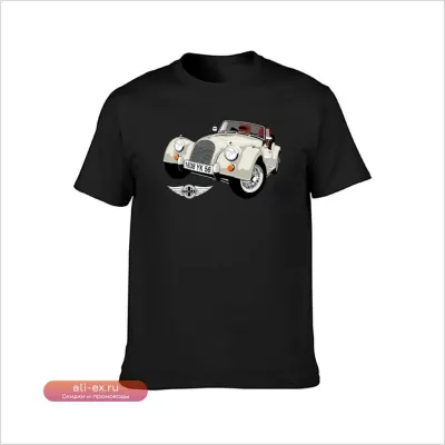 Футболка Morgan Plus 4 Personalized for Stefany, черная, мужская, больших размеров, новая коллекция