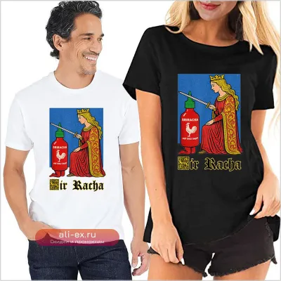 Футболка с принтом "Sriracha Hot Sauce Art", винтажный юмор, Y2k дизайн