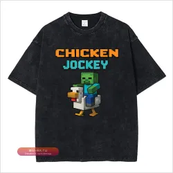Футболка унисекс с принтом "Funny Chicken Game Lover Miners" из хлопка
