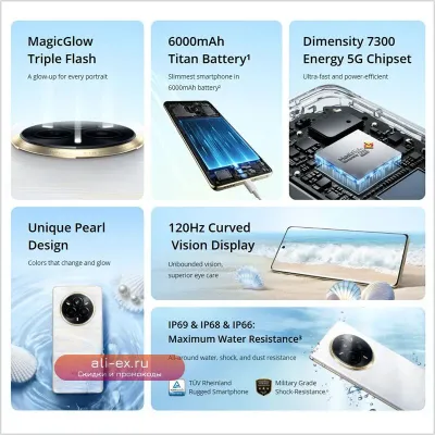 Realme 14 Pro 5G 12/512GB Bluetooth NFC Dimensity 7300 6000mAh 50MP OIS