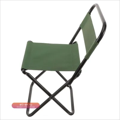 Походный складной стул для кемпинга и рыбалки, зеленый, 120x12 см