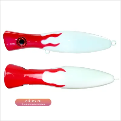 Приманка для береговой и лодочной рыбалки Sea Tackle Wave Planking Tie Round Mouth, 180мм, 98г, цвет Желтый Тунец (имитация)