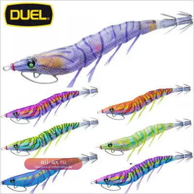 Японская приманка DUEL Imitation Wooden Shrimp 3.5 УФ-флуоресцентная для летней морской рыбалки A1773