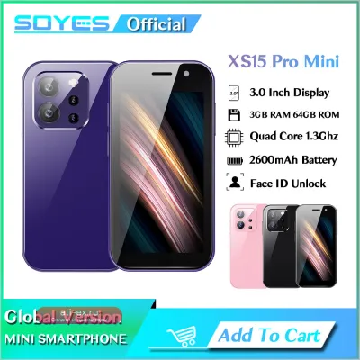 SOYES XS15 Pro 3.0" 4G Mini Смартфон Android 9 Dual SIM, Face ID, GPS