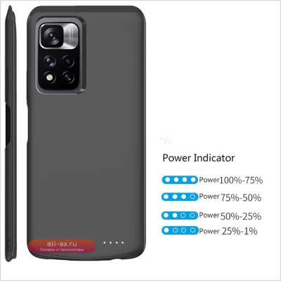 Чехол-аккумулятор для Xiaomi Redmi Note 11S / 11 Pro / 11T 5G