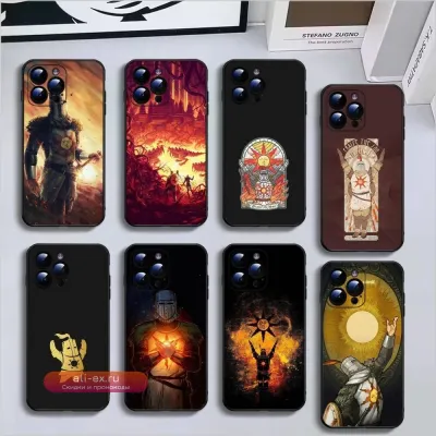 Чехол для iPhone — Dark Souls "Praise the Sun" Soft Black