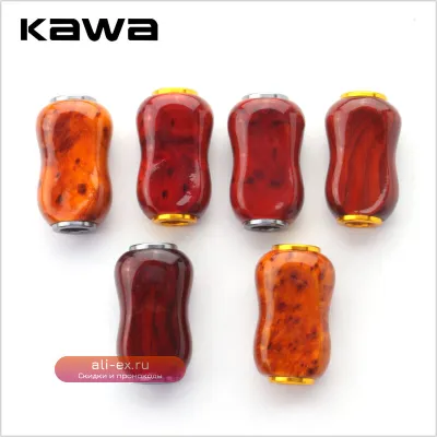 Красная ручка для спиннинговой и кастинговой катушки из сандалового дерева