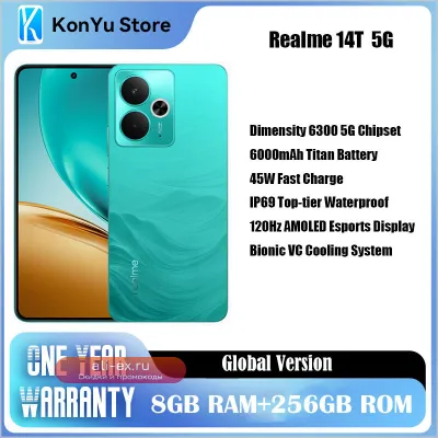Смартфон realme 14T 5G с процессором Dimensity 6300, аккумулятором 6000 мАч и AMOLED-дисплеем 120 Гц