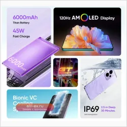 Смартфон realme 14T 5G с процессором Dimensity 6300, аккумулятором 6000 мАч и AMOLED-дисплеем 120 Гц