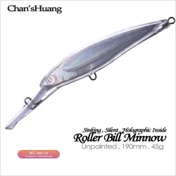 Незакрашенные заготовки для воблеров Chan’sHuang Minnow 19см 45г, 5 шт.