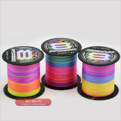 Леска YGK Xbraid Upgrade X8/X12 Fade Multicolor, 500м/300м