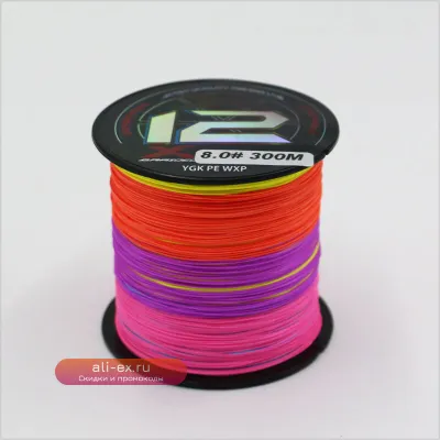 Леска YGK Xbraid Upgrade X8/X12 Fade Multicolor, 500м/300м