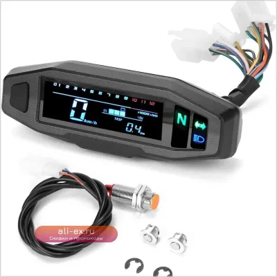 Мотоцикл кастомный LCD спидометр с тахометром, указателем уровня топлива и температуры, EFI/карбюратор, мини, HD