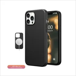 Чехол MagSafe для iPhone 13 / 13 Mini / 13 Pro / 13 Pro Max с анимированным окошком из кожи