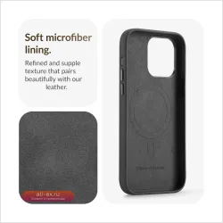Чехол MagSafe для iPhone 13 / 13 Mini / 13 Pro / 13 Pro Max с анимированным окошком из кожи