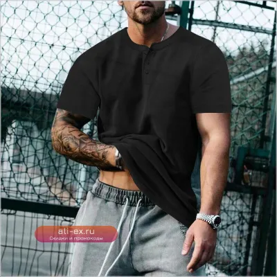 Футболка с круглым вырезом для мужчин 2025, больших размеров, однотонная, короткий рукав, приталенная