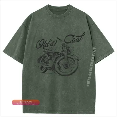 Футболка Old Cool с принтом в стиле AESTHETIC для мужчин, большой размер