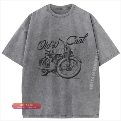 Футболка Old Cool с принтом в стиле AESTHETIC для мужчин, большой размер