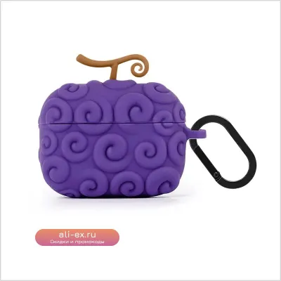 Чехол для AirPods Pro Pro2 из силикона с брелоком "Anime Fruit"