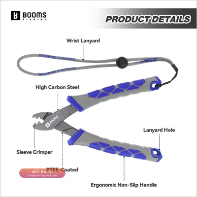 Готовый набор для оснастки: инструмент для обжима Booms Fishing XW41 с гильзами (300 шт.) и ремешком