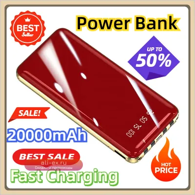 Универсальный Power Bank 20000 мАч с быстрой зарядкой для Android, iPhone, Huawei