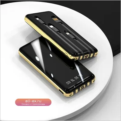 Универсальный Power Bank 20000 мАч с быстрой зарядкой для Android, iPhone, Huawei