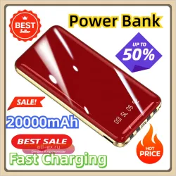 Универсальный Power Bank 20000 мАч с быстрой зарядкой для Android, iPhone, Huawei