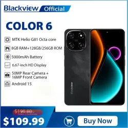 Смартфон Blackview COLOR 6 8/128GB 6.67" MTK G81 50MP 5000mAh Android 15