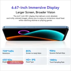 Смартфон Blackview COLOR 6 8/128GB 6.67" MTK G81 50MP 5000mAh Android 15