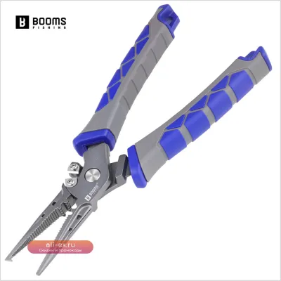 Рыболовные плоскогубцы Booms Fishing XW15 из углеродистой стали с экстрактором крючка