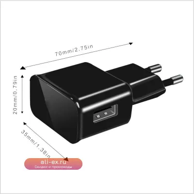 Зарядное устройство USB 5V 2A с EU вилкой для Samsung, iPhone, HTC, Huawei, Xiaomi (10 шт.)