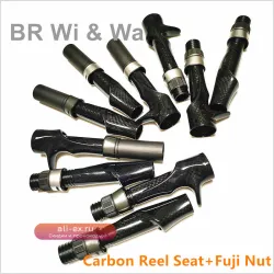 BR Wi & Wa Carbon Reel Seat 3K Woven Carbon Fiber FUJI Hood для спиннинговых и кастинговых удилищ