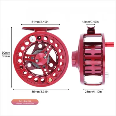 Катушка для нахлыста Full Metal 5/6 WT 2+1BB, 5кг/11lb, Large Arbor
