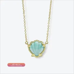 Ожерелье VKVVA Brynne Shell с кулоном из морского хризоколлы для женщин