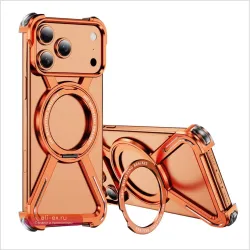 Алюминиевый противоударный чехол-броня для iPhone 13-17 Pro Max Plus с магнитом